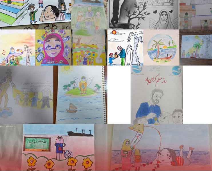 شرکت بیش از ۱۴۵ اثر دانش آموزی در مسابقه نقاشی “گرامیداشت روز معلم”